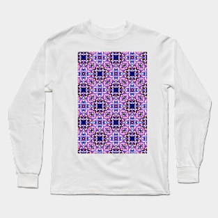 Purple Abstract Pattern Long Sleeve T-Shirt